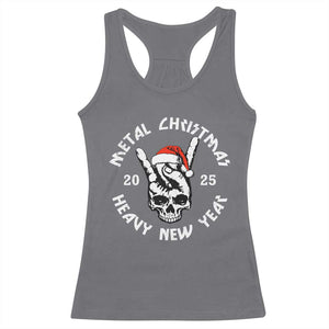 Funny Heavy Metal Racerback Tank Top Metal Christmas Heavy New Year Rock Hand Sign TS09 Charcoal Print Your Wear