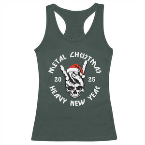 Funny Heavy Metal Racerback Tank Top Metal Christmas Heavy New Year Rock Hand Sign TS09 Dark Forest Green Print Your Wear