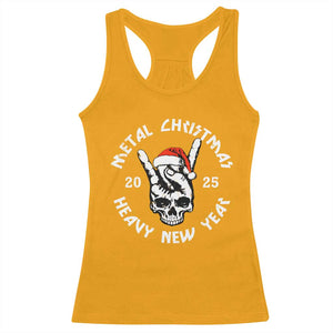 Funny Heavy Metal Racerback Tank Top Metal Christmas Heavy New Year Rock Hand Sign TS09 Gold Print Your Wear