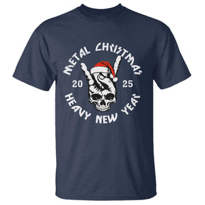 Funny Heavy Metal T Shirt Metal Christmas Heavy New Year Rock Hand Sign TS09 Navy Print Your Wear