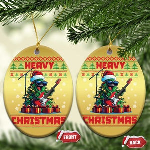 Funny Heavy Xmas Rock Band Guitarist Christmas Ornament TS09 Oval Gold Print Your Wear