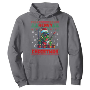 Funny Heavy Christmas Rock Band Guitarist Hoodie TS09 Charcoal Print Your Wear