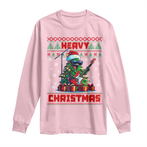 Funny Heavy Christmas Rock Band Guitarist Long Sleeve Shirt TS09 Light Pink Print Your Wear