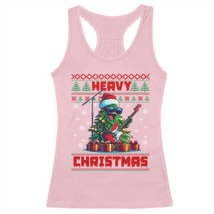 Funny Heavy Christmas Rock Band Guitarist Racerback Tank Top TS09 Light Pink Print Your Wear