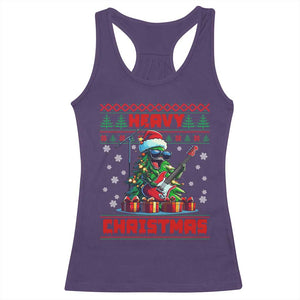 Funny Heavy Christmas Rock Band Guitarist Racerback Tank Top TS09 Purple Print Your Wear