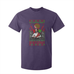 Funny Christmas Party DJ Jesus T Shirt For Kid We Gonna Party Like It's My Birthday TS09 Purple Print Your Wear