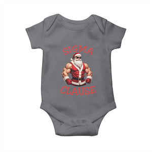 Funny Xmas Sigma Claus Baby Onesie TS09 Charcoal Print Your Wear