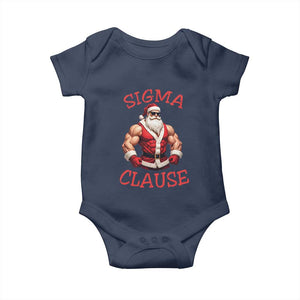 Funny Xmas Sigma Claus Baby Onesie TS09 Navy Print Your Wear