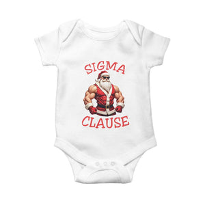 Funny Xmas Sigma Claus Baby Onesie TS09 White Print Your Wear