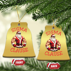 Funny Xmas Sigma Claus Christmas Ornament TS09 Bell Flake Gold Print Your Wear