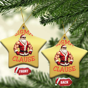 Funny Xmas Sigma Claus Christmas Ornament TS09 Star Gold Print Your Wear