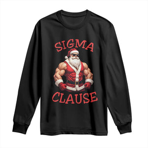 Funny Xmas Sigma Claus Long Sleeve Shirt TS09 Black Print Your Wear