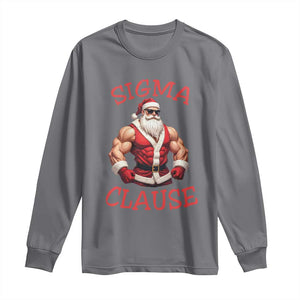 Funny Xmas Sigma Claus Long Sleeve Shirt TS09 Charcoal Print Your Wear