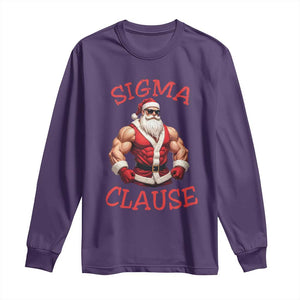 Funny Xmas Sigma Claus Long Sleeve Shirt TS09 Purple Print Your Wear