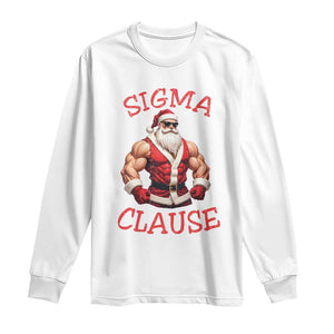 Funny Xmas Sigma Claus Long Sleeve Shirt TS09 White Print Your Wear