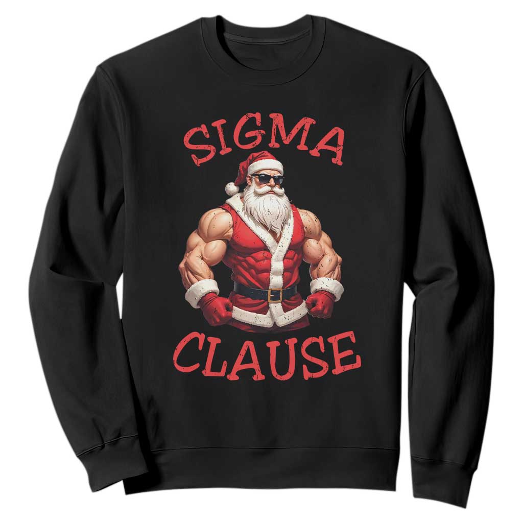 Funny Xmas Sigma Claus Sweatshirt TS09 Black Print Your Wear