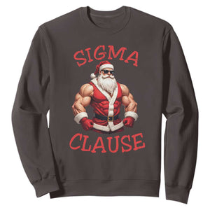 Funny Xmas Sigma Claus Sweatshirt TS09 Dark Chocolate Print Your Wear