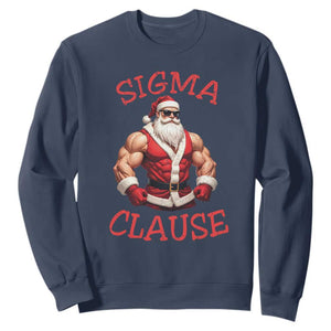 Funny Xmas Sigma Claus Sweatshirt TS09 Navy Print Your Wear