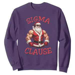 Funny Xmas Sigma Claus Sweatshirt TS09 Purple Print Your Wear