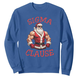 Funny Xmas Sigma Claus Sweatshirt TS09 Royal Blue Print Your Wear