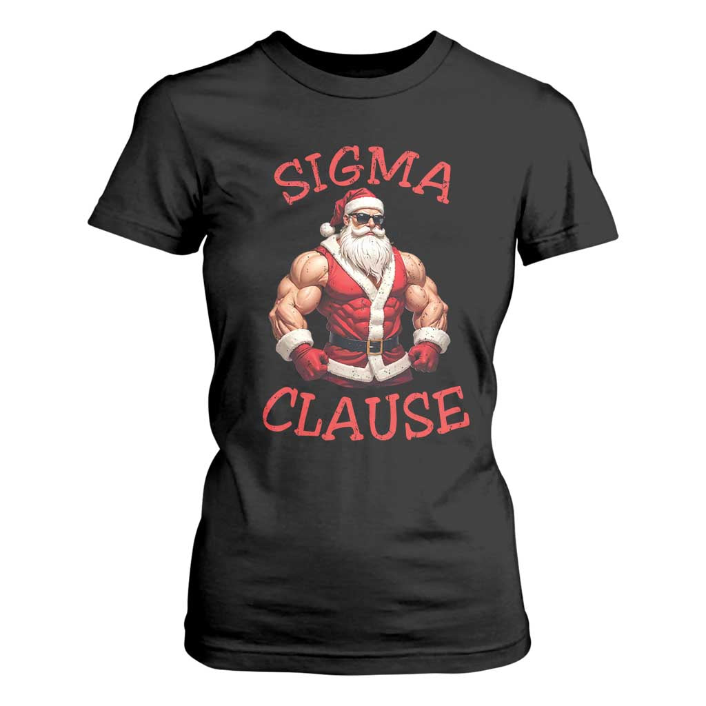 Funny Xmas Sigma Claus T Shirt For Women TS09 Black Print Your Wear