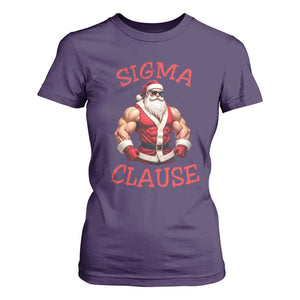 Funny Xmas Sigma Claus T Shirt For Women TS09 Purple Print Your Wear