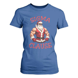 Funny Xmas Sigma Claus T Shirt For Women TS09 Royal Blue Print Your Wear