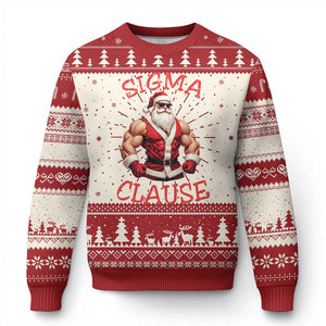 Funny Xmas Sigma Claus Ugly Christmas Sweater TS09 Red Print Your Wear