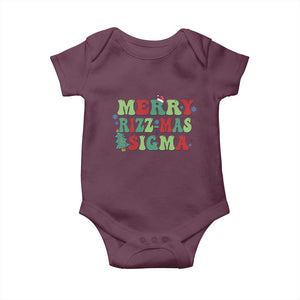 Merry Rizz Mas Sigmas Baby Onesie TS09 Maroon Print Your Wear