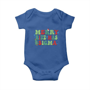 Merry Rizz Mas Sigmas Baby Onesie TS09 Royal Blue Print Your Wear