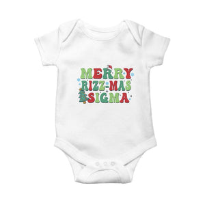 Merry Rizz Mas Sigmas Baby Onesie TS09 White Print Your Wear