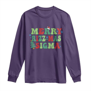 Merry Rizz Mas Sigmas Long Sleeve Shirt TS09 Purple Print Your Wear