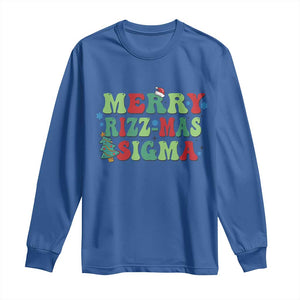 Merry Rizz Mas Sigmas Long Sleeve Shirt TS09 Royal Blue Print Your Wear