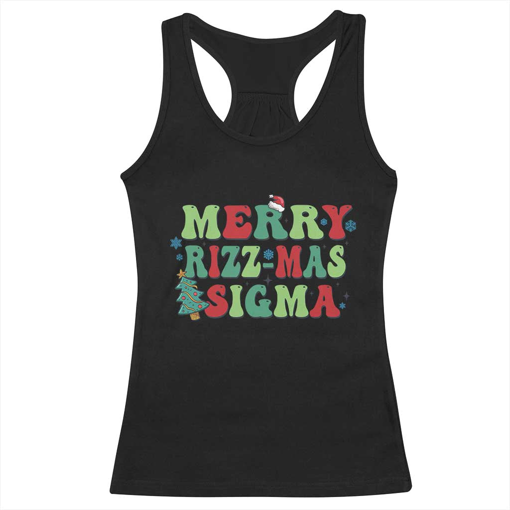 Merry Rizz Mas Sigmas Racerback Tank Top TS09 Black Print Your Wear