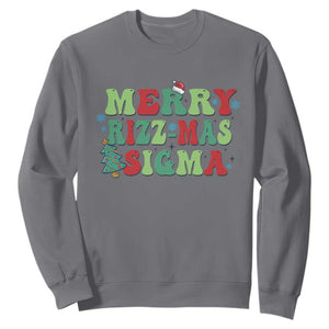 Merry Rizz Mas Sigmas Sweatshirt TS09 Charcoal Print Your Wear