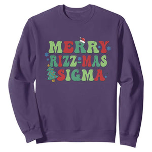 Merry Rizz Mas Sigmas Sweatshirt TS09 Purple Print Your Wear