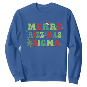 Merry Rizz Mas Sigmas Sweatshirt TS09 Royal Blue Print Your Wear