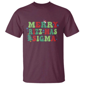 Merry Rizz Mas Sigmas T Shirt TS09 Maroon Print Your Wear