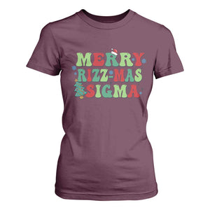 Merry Rizz Mas Sigmas T Shirt For Women TS09 Maroon Print Your Wear