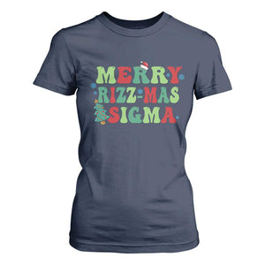 Merry Rizz Mas Sigmas T Shirt For Women TS09 Navy Print Your Wear