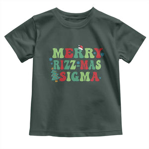 Merry Rizz Mas Sigmas Toddler T Shirt TS09 Dark Forest Green Print Your Wear