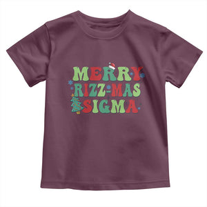 Merry Rizz Mas Sigmas Toddler T Shirt TS09 Maroon Print Your Wear