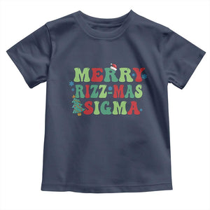 Merry Rizz Mas Sigmas Toddler T Shirt TS09 Navy Print Your Wear