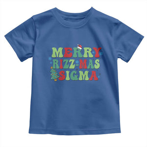 Merry Rizz Mas Sigmas Toddler T Shirt TS09 Royal Blue Print Your Wear