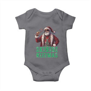 Funny Xmas Baby Onesie Skibidi Rizzmas Cool Santa Gangsta TS09 Charcoal Print Your Wear