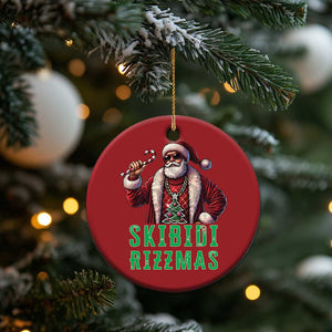 Funny Xmas Christmas Ornament Skibidi Rizzmas Cool Santa Gangsta TS09 Print Your Wear