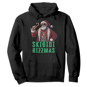 Funny Xmas Hoodie Skibidi Rizzmas Cool Santa Gangsta TS09 Black Print Your Wear