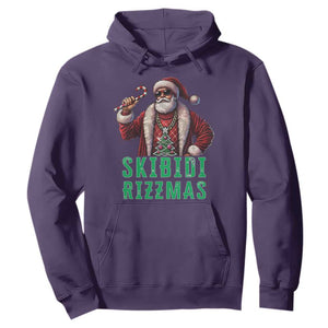 Funny Xmas Hoodie Skibidi Rizzmas Cool Santa Gangsta TS09 Purple Print Your Wear