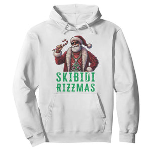 Funny Xmas Hoodie Skibidi Rizzmas Cool Santa Gangsta TS09 White Print Your Wear