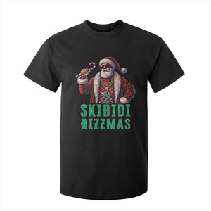 Funny Xmas T Shirt For Kid Skibidi Rizzmas Cool Santa Gangsta TS09 Black Print Your Wear